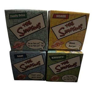The Simpsons Talking Watches Complete Set of 4 w/ Boxes Burger King 2002